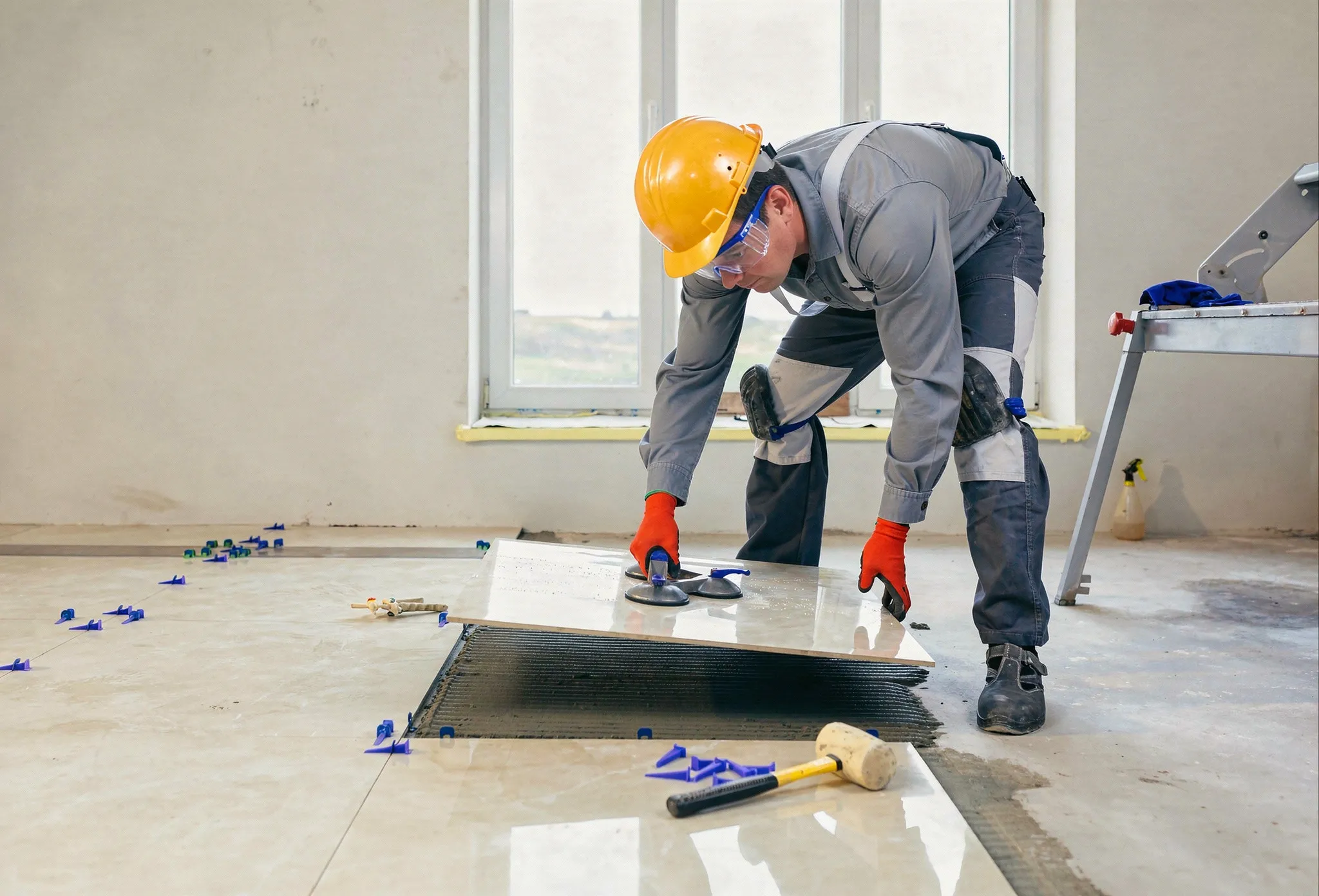 Revestimiento de porcelanato en casa particular